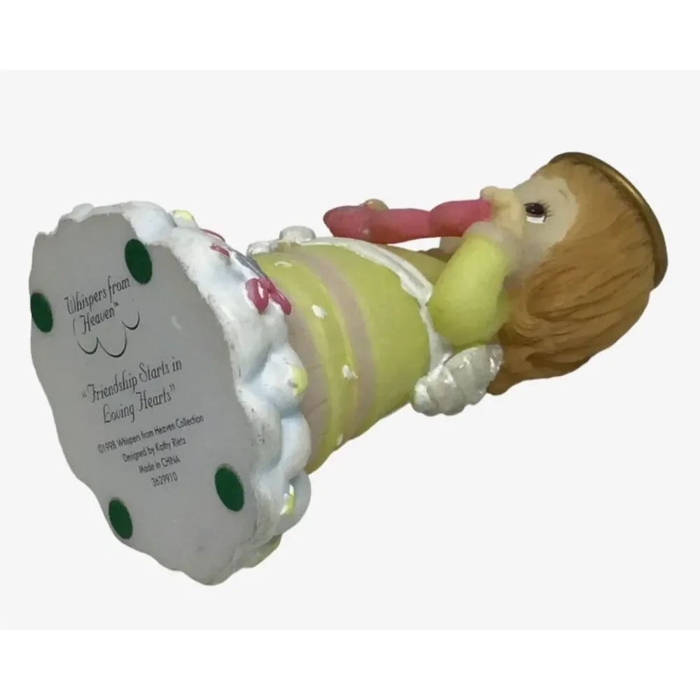Whispers Heaven Friendship Starts Loving Hearts Figurine Angel Valentine Love